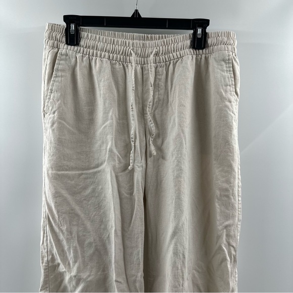 Old Navy Cream Beige Linen Drawstring Pants – Size M - Picture 5 of 8